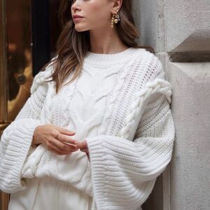 H&M Cable Knit Chunky Oversized Sweater Braided